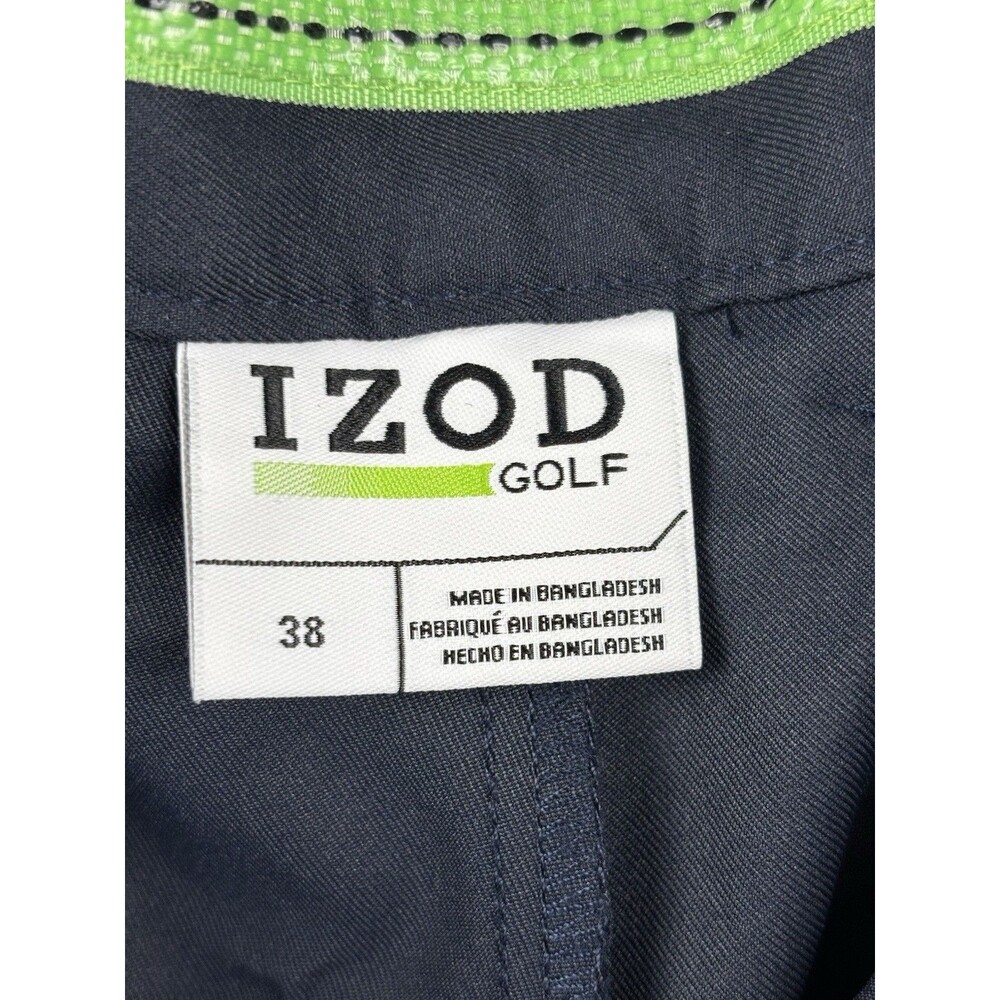 IZOD Golf Mens Blue Shorts Size 38 (40) Chino Polyester - Picture 3 of 6